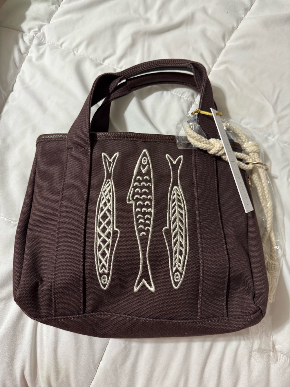 House of Harlow 1960 Brown Canvas Sadine Tote